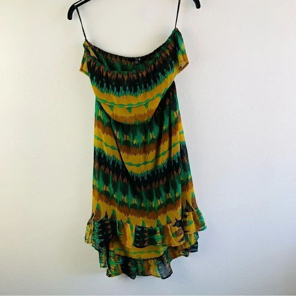 Forever 21 Tribal Print Strapless Dress